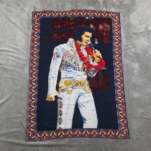 Vintage Elvis Presley Tapestry Aloha From Hawaii Wall Hanging 51x37 Turkey APC